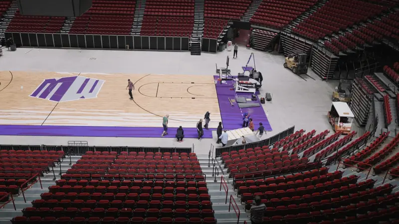 Aacer Sports Flooring court build