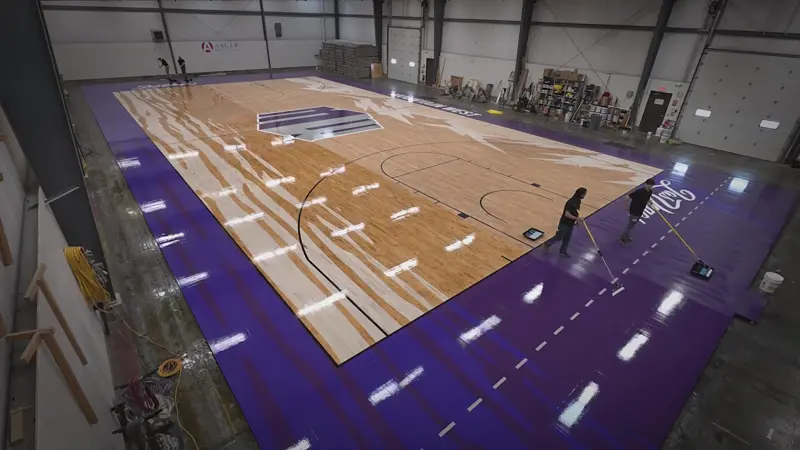 Aacer Sports Flooring court build