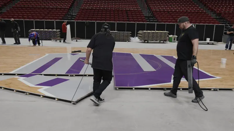 Aacer Sports Flooring court build