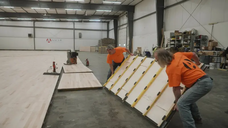Aacer Sports Flooring court build
