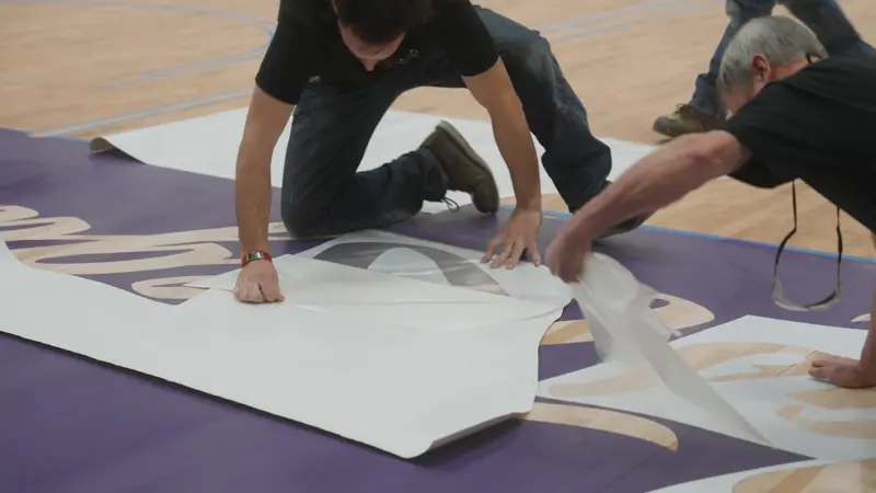 Aacer Sports Flooring court build
