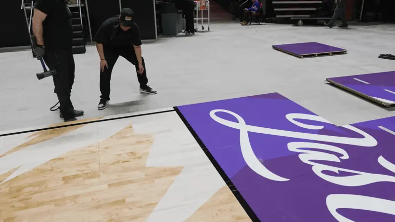 Aacer Sports Flooring court build