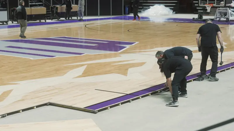 Aacer Sports Flooring court build