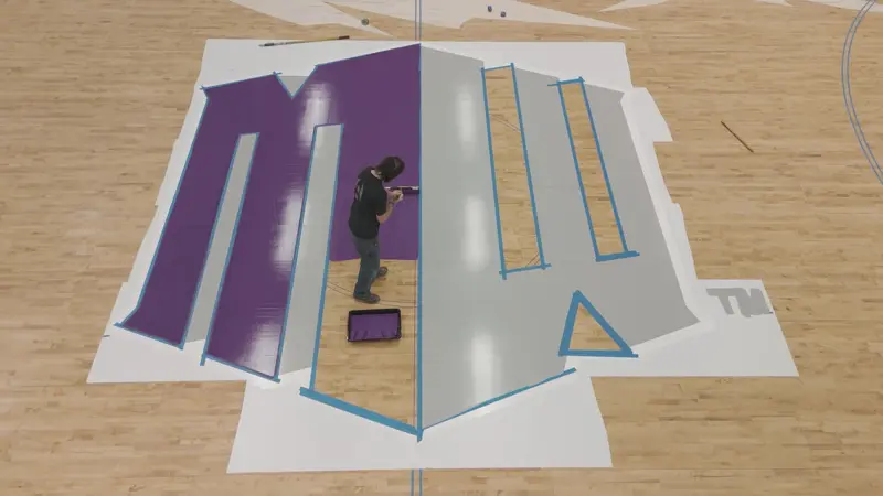 Aacer Sports Flooring court build